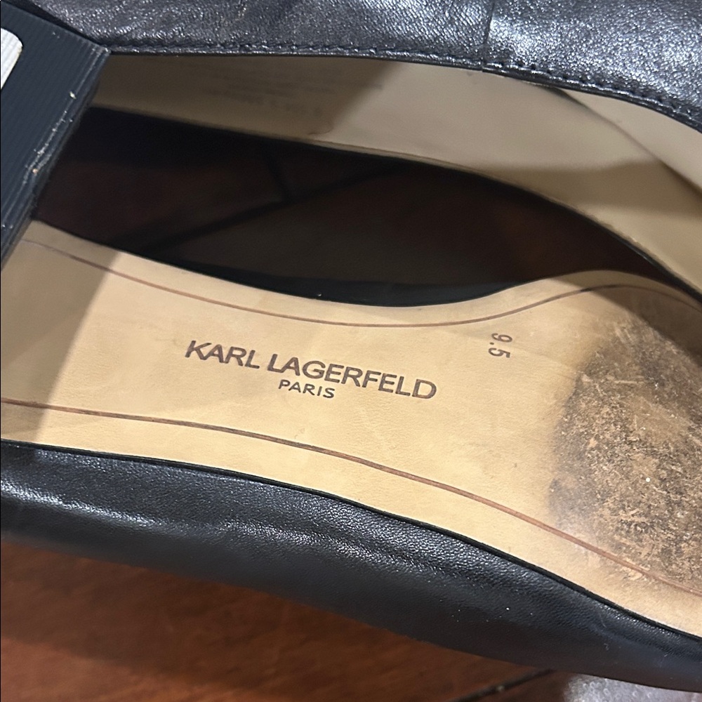 Karl Lagerfeld Black Leather Heels - Picture 11 of 13